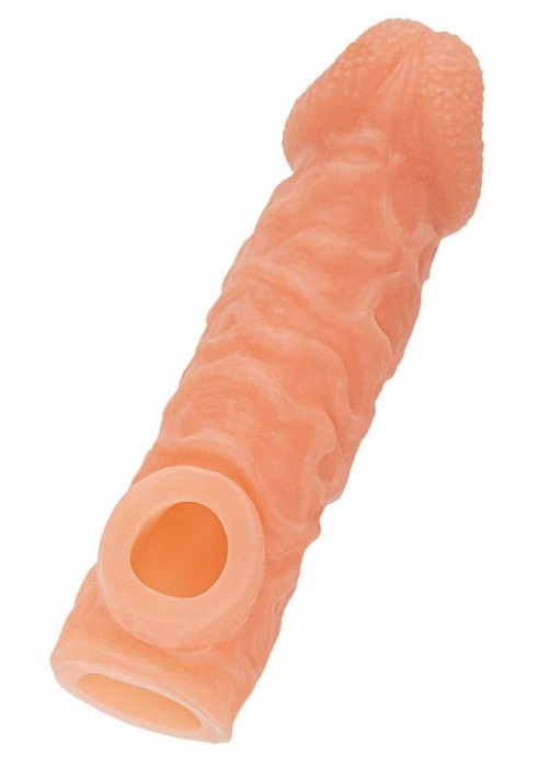 Телесная закрытая насадка с шершавой головкой Cock Sleeve Size L - 17,6 см. - KOKOS - в Грозном купить с доставкой