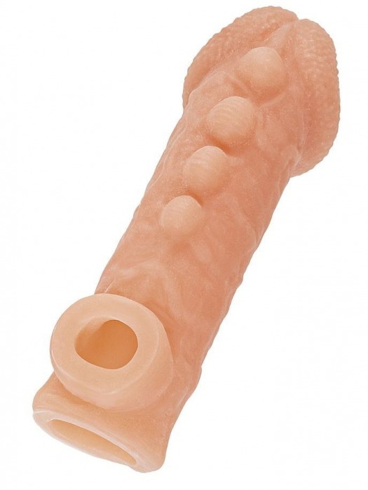 Телесная закрытая насадка с шишечками Cock Sleeve Size S - 13,8 см. - KOKOS - в Грозном купить с доставкой