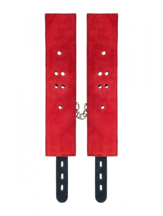 Красно-черные оковы на ноги из кожи - ToyFa - купить с доставкой в Грозном