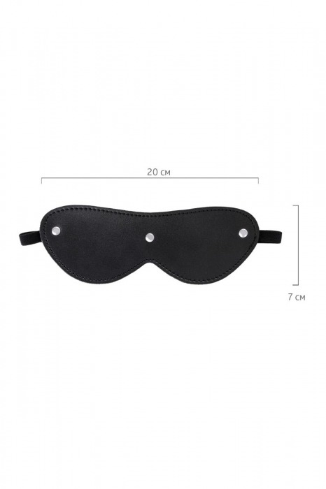 Черная кожаная маска Anonymo с мягким подкладом - ToyFa - купить с доставкой в Грозном