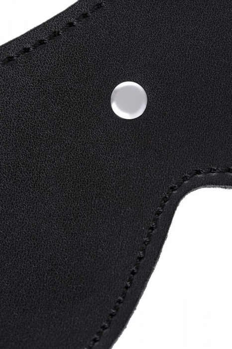 Черная кожаная маска Anonymo с мягким подкладом - ToyFa - купить с доставкой в Грозном