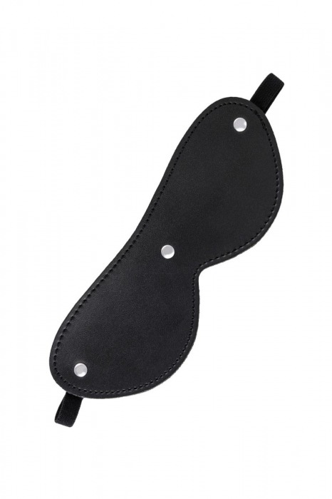 Черная кожаная маска Anonymo с мягким подкладом - ToyFa - купить с доставкой в Грозном