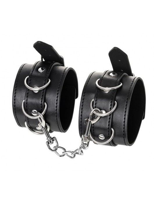 Черные оковы Anonymo из искусственной кожи - ToyFa - купить с доставкой в Грозном