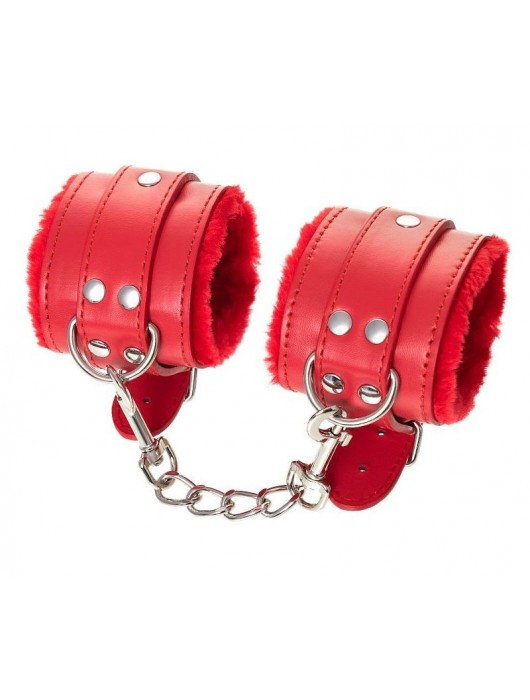 Красные наручники Anonymo из искусственной кожи - ToyFa - купить с доставкой в Грозном