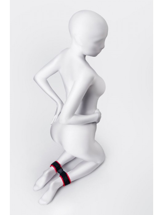 Красно-черные велюровые оковы Anonymo - ToyFa - купить с доставкой в Грозном