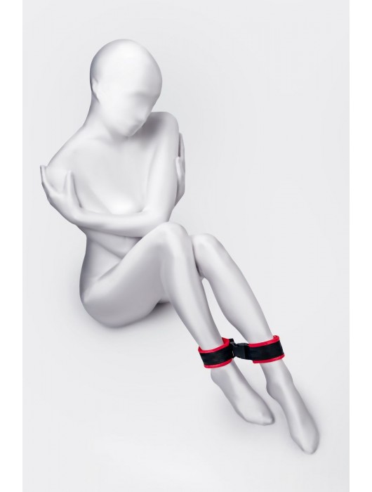 Красно-черные велюровые оковы Anonymo - ToyFa - купить с доставкой в Грозном