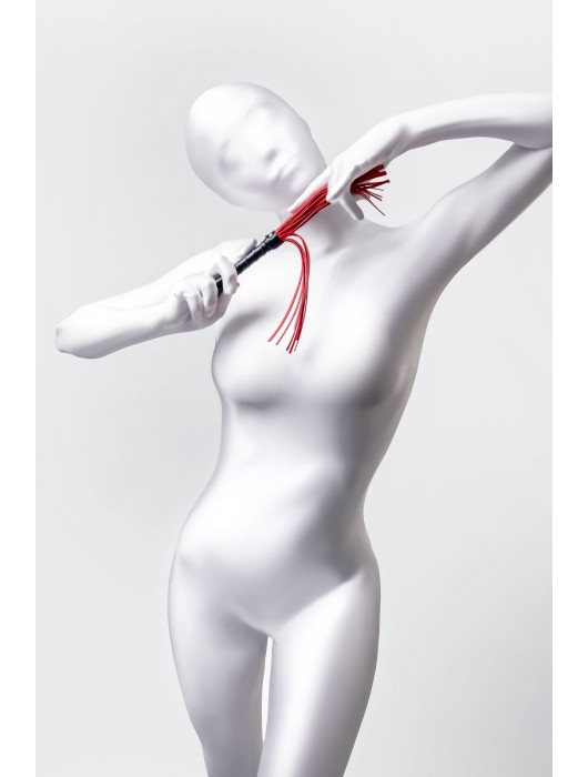 Красно-черный флоггер Anonymo - 28 см. - ToyFa - купить с доставкой в Грозном