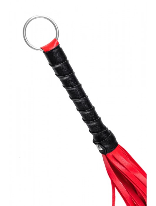 Красно-черный флоггер Anonymo - 28 см. - ToyFa - купить с доставкой в Грозном