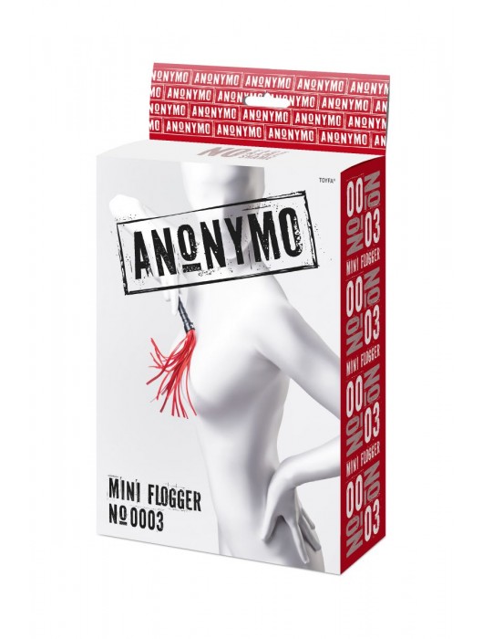 Красно-черный флоггер Anonymo - 28 см. - ToyFa - купить с доставкой в Грозном