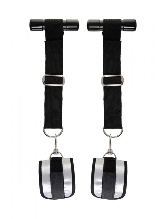 Черно-серебристые фиксаторы для рук на дверь Anonymo - ToyFa - купить с доставкой в Грозном