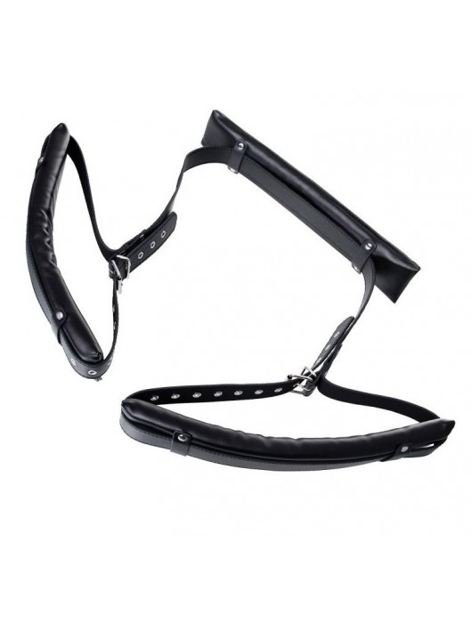 Черные кожаные стропы для фиксации Anonymo - ToyFa - купить с доставкой в Грозном