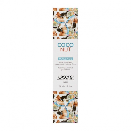 Разогревающее массажное масло с ароматом кокоса Gourmet Coconut - 50 мл. - Exsens - купить с доставкой в Грозном