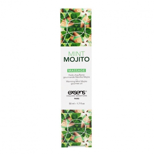 Разогревающее массажное масло с ароматом мохито Gourmet Mint Mojito - 50 мл. - Exsens - купить с доставкой в Грозном