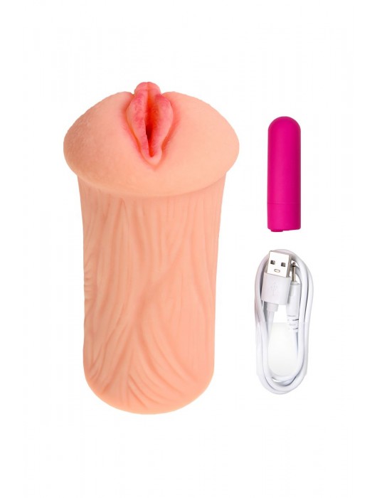 Реалистичный мастурбатор-вагина телесного цвета Elegance.001 с вибрацией - KOKOS - в Грозном купить с доставкой