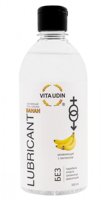 Интимный гель-смазка на водной основе VITA UDIN с ароматом банана - 500 мл. - VITA UDIN - купить с доставкой в Грозном