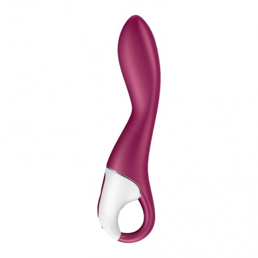 Малиновый вибромассажер для стимуляции G-точки Heated Thrill - 20,6 см. - Satisfyer