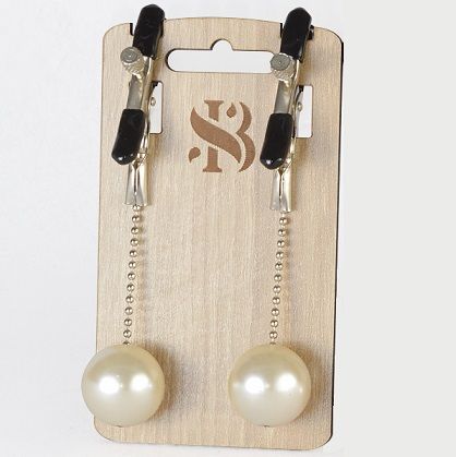 Зажимы на соски с бусинами под жемчуг Pearl - Sitabella - купить с доставкой в Грозном