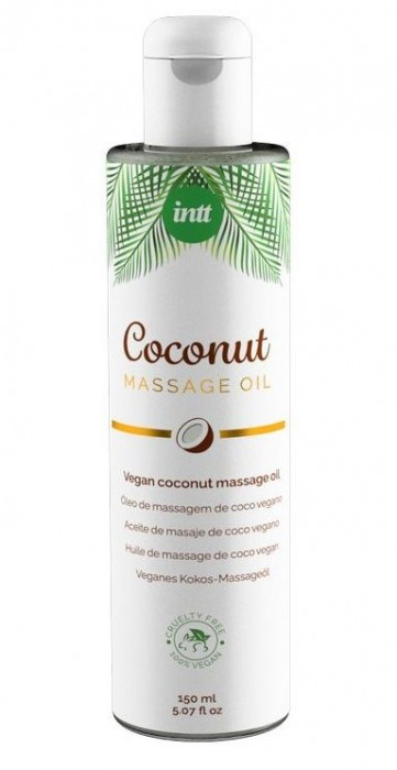 Массажное масло Vegan Coconut - 150 мл. - INTT - купить с доставкой в Грозном