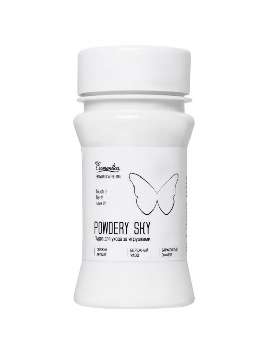Пудра для ухода за игрушками Powdery Sky с ароматом мяты - 40 гр. - Eromantica - купить с доставкой в Грозном