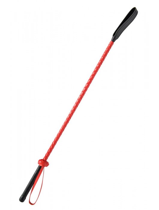 Красно-черный гладкий стек - 71 см. - Fetish Tentation - купить с доставкой в Грозном