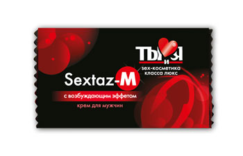 Возбуждающий крем Sextaz-M для мужчин в одноразовой упаковке - 1,5 гр. - Биоритм - купить с доставкой в Грозном
