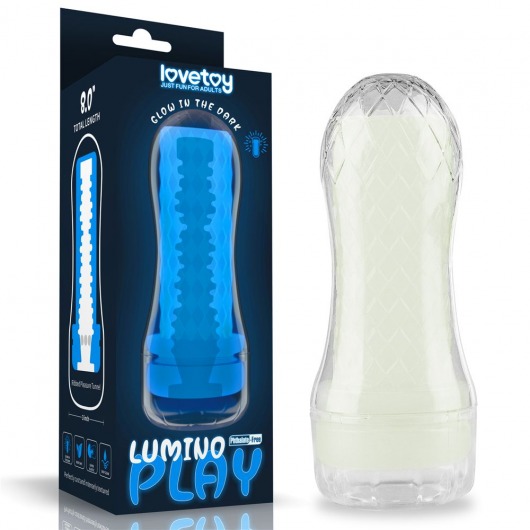 Светящийся в темноте мастурбатор Lumino Play Masturbator Ribbed - Lovetoy - в Грозном купить с доставкой