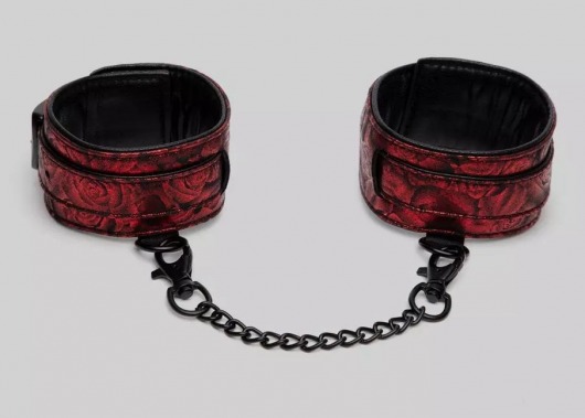Красно-черные оковы Reversible Faux Leather Ankle Cuffs - Fifty Shades of Grey - купить с доставкой в Грозном