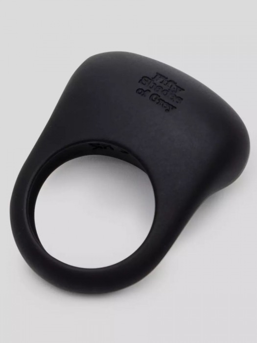 Черное эрекционное виброкольцо Sensation Rechargeable Vibrating Love Ring - Fifty Shades of Grey - в Грозном купить с доставкой