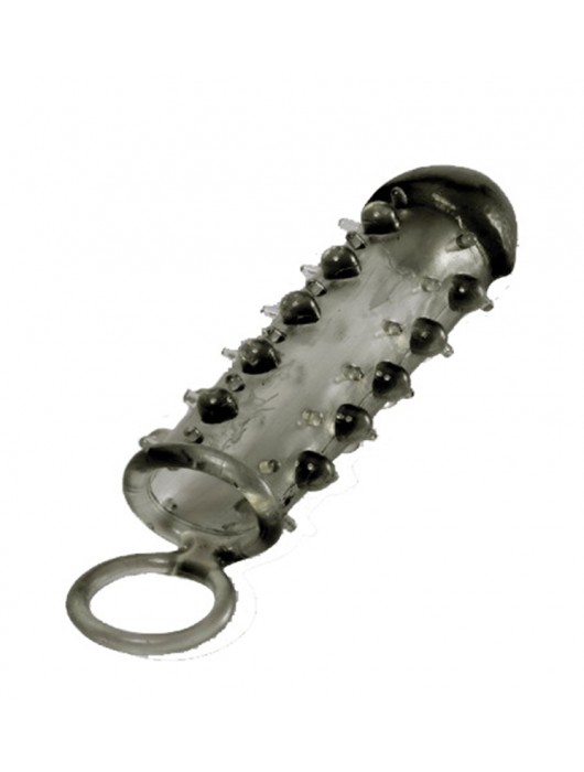 Дымчатая стимулирующая насадка с закрытой головкой SAMURAI PENIS SLEEVE BLACK - 14,5 см. - NMC - в Грозном купить с доставкой