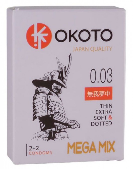 Набор из 4 презервативов OKOTO MegaMIX - Sitabella - купить с доставкой в Грозном