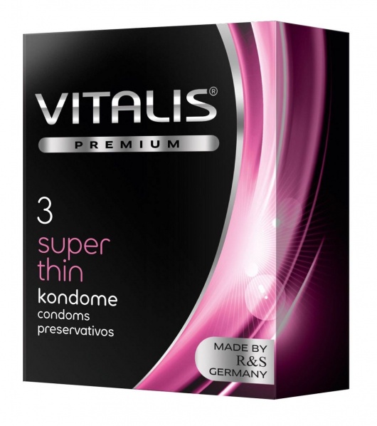 Ультратонкие презервативы VITALIS PREMIUM super thin - 3 шт. - Vitalis - купить с доставкой в Грозном