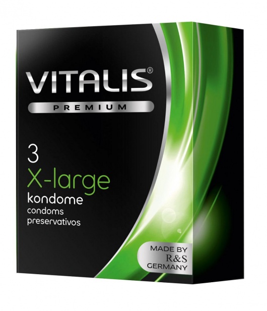 Презервативы увеличенного размера VITALIS PREMIUM x-large - 3 шт. - Vitalis - купить с доставкой в Грозном