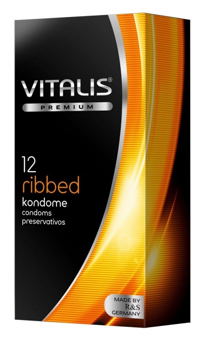 Ребристые презервативы VITALIS PREMIUM ribbed - 12 шт. - Vitalis - купить с доставкой в Грозном