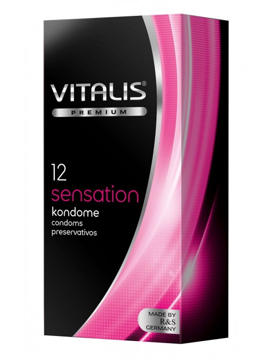 Презервативы VITALIS PREMIUM sensation с пупырышками и кольцами - 12 шт. - Vitalis - купить с доставкой в Грозном