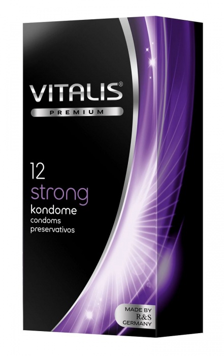Презервативы с утолщённой стенкой VITALIS PREMIUM strong - 12 шт. - Vitalis - купить с доставкой в Грозном