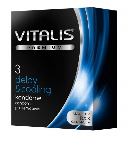 Презервативы VITALIS PREMIUM delay   cooling с охлаждающим эффектом - 3 шт. - Vitalis - купить с доставкой в Грозном