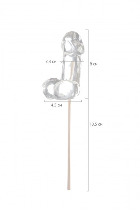 Прозрачный леденец в форме фаллоса со вкусом пина колады - Sosuчki - купить с доставкой в Грозном