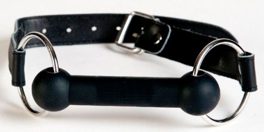Чёрный кляп-трензель на кожаных ремешках - ToyFa - купить с доставкой в Грозном