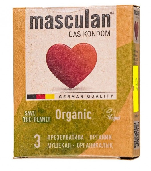 Экологически чистые презервативы Masculan Organic - 3 шт. - Masculan - купить с доставкой в Грозном