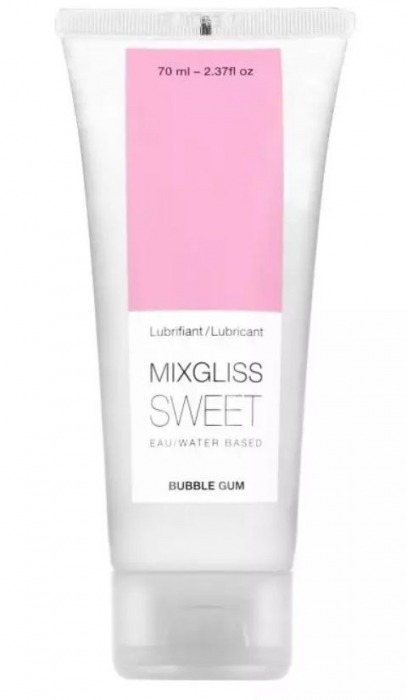 Смазка на водной основе Mixgliss Sweet с ароматом бабл-гам - 70 мл. - Mixgliss - купить с доставкой в Грозном