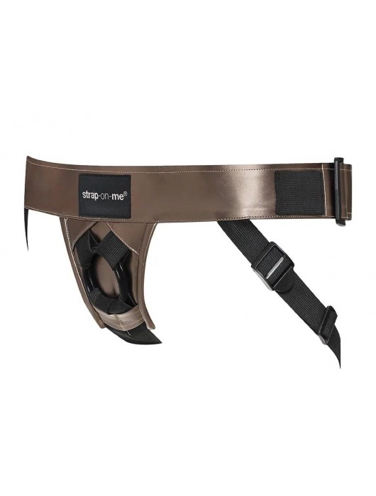 Бронзовый пояс для насадок Curious Harness - Strap-on-me - купить с доставкой в Грозном