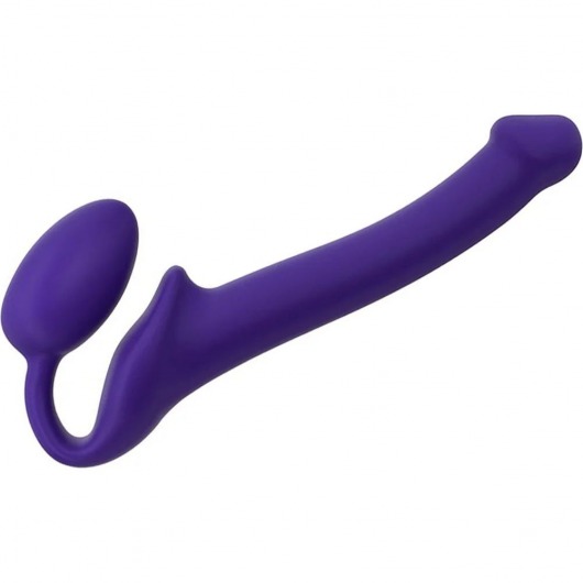 Фиолетовый безремневой страпон Silicone Bendable Strap-On - size S - Strap-on-me - купить с доставкой в Грозном