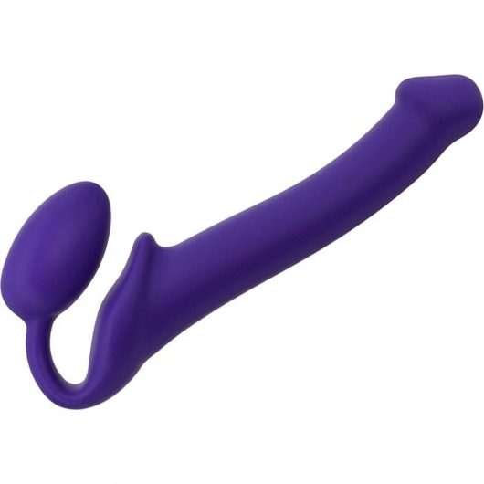 Фиолетовый безремневой страпон Silicone Bendable Strap-On - size M - Strap-on-me - купить с доставкой в Грозном