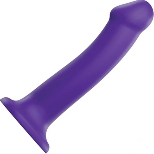 Фиолетовый фаллоимитатор-насадка Strap-On-Me Dildo Dual Density size L - 19 см. - Strap-on-me - купить с доставкой в Грозном