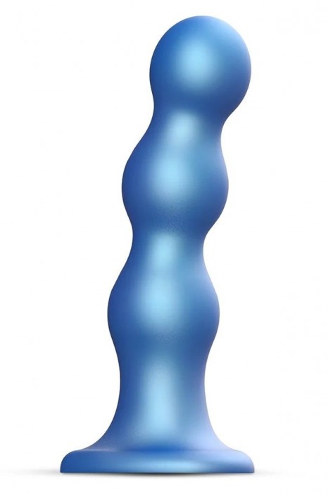 Голубая насадка Strap-On-Me Dildo Plug Balls size S - Strap-on-me - купить с доставкой в Грозном