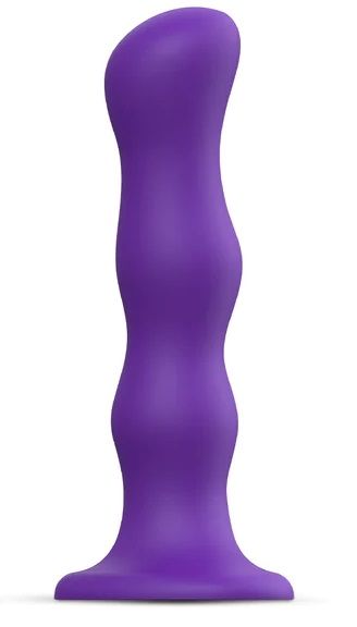 Фиолетовая насадка Strap-On-Me Dildo Geisha Balls size M - Strap-on-me - купить с доставкой в Грозном