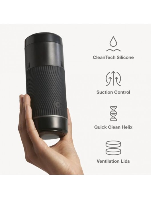 Черный мастурбатор с контролем всасывания Arcwave Pow Stroker - Arcwave - в Грозном купить с доставкой