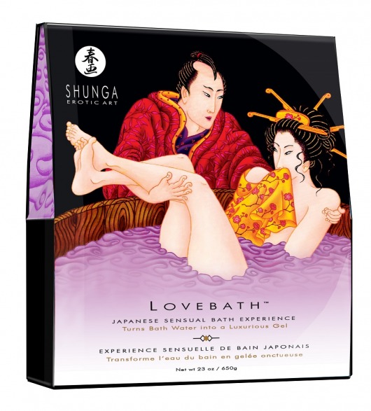 Соль для ванны Lovebath Sensual lotus, превращающая воду в гель - 650 гр. - Shunga - купить с доставкой в Грозном