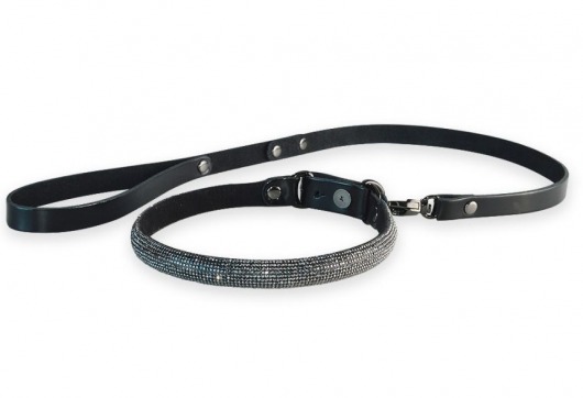 Эффектный сверкающий ошейник с поводком  Гламур - Sitabella - купить с доставкой в Грозном