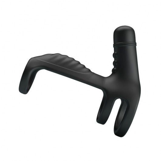 Черная вибронасадка на пенис Vibrating Penis Sling - Baile - в Грозном купить с доставкой